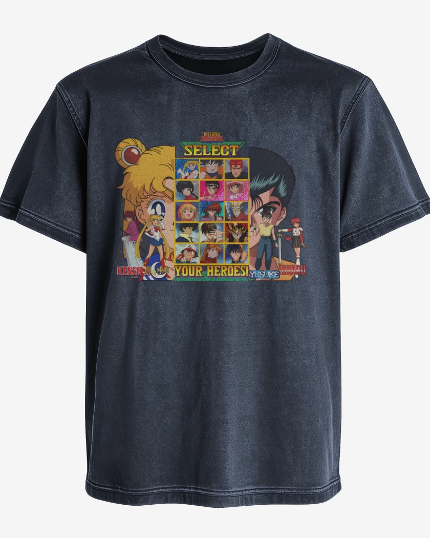Polera desgastada Anime Heroes