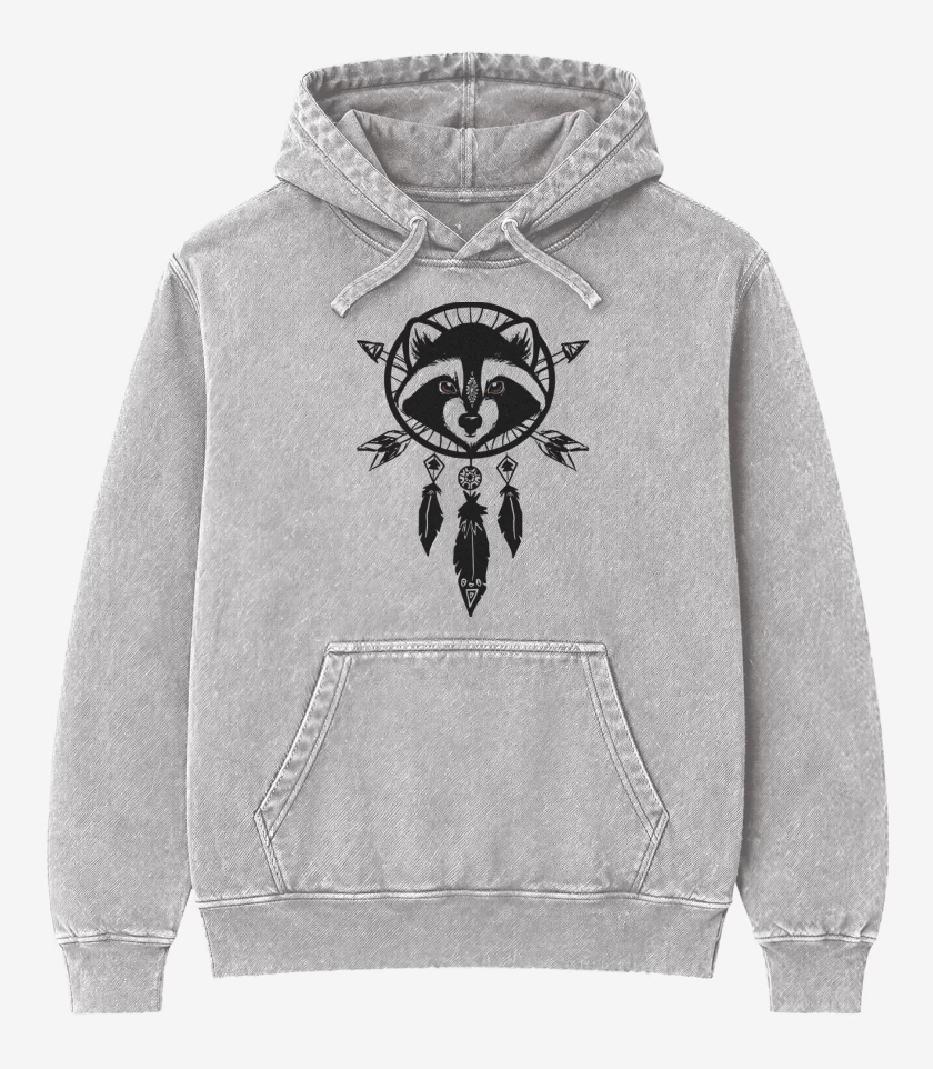 Poleron Canguro Acid Wash Gris Melange de Mapch