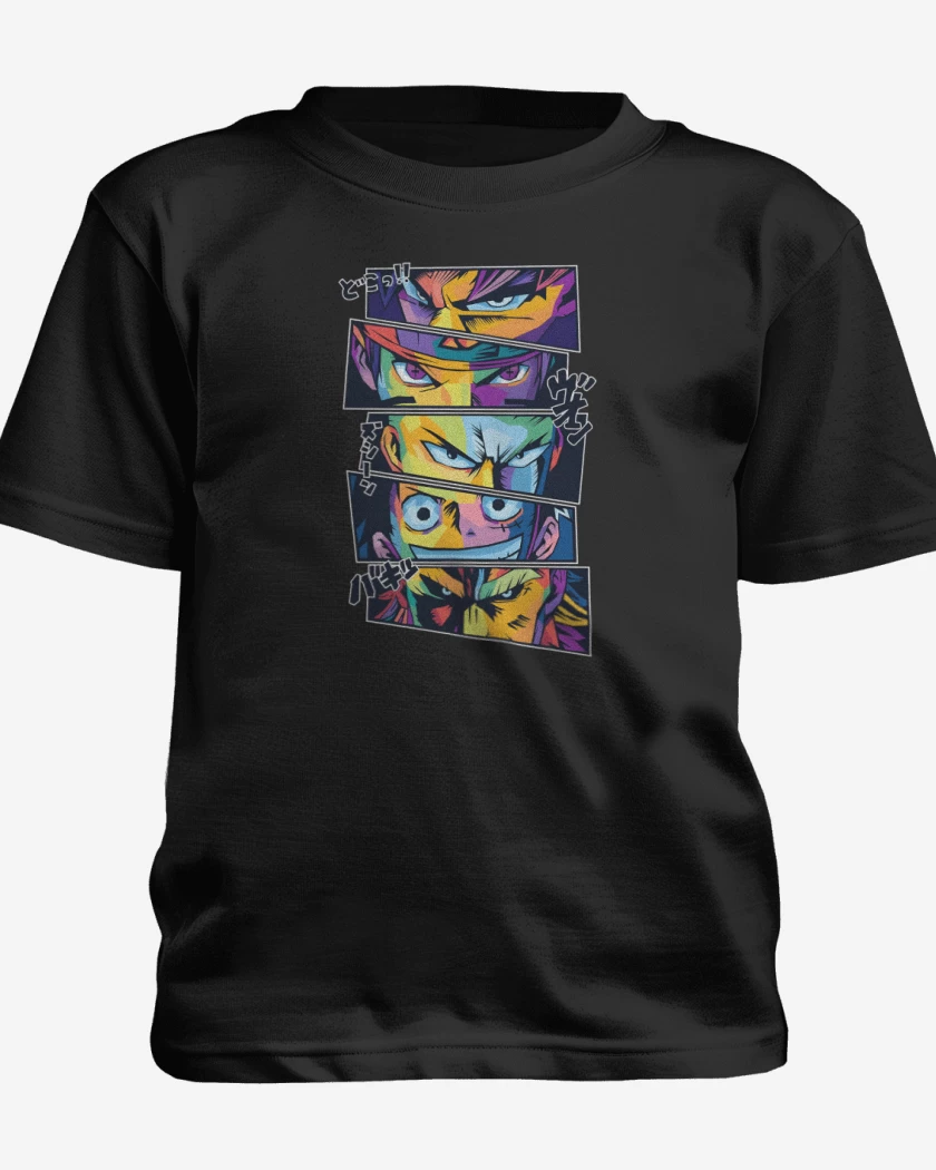 Polera de niño Negro de Anime leyendas