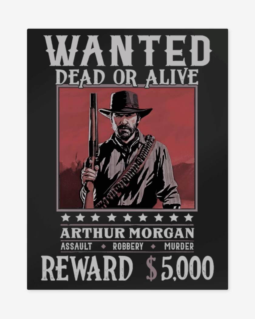 Print metalico Negro de Arthur reward