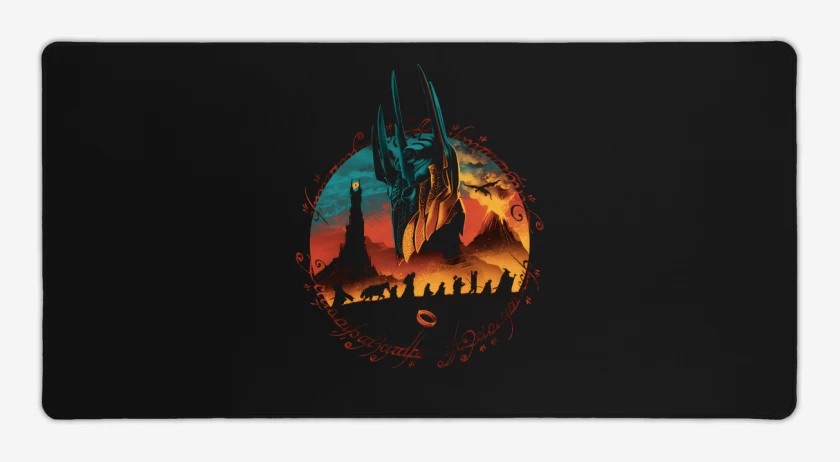 Mouse pad Gamer Negro de Comunidad del anillo