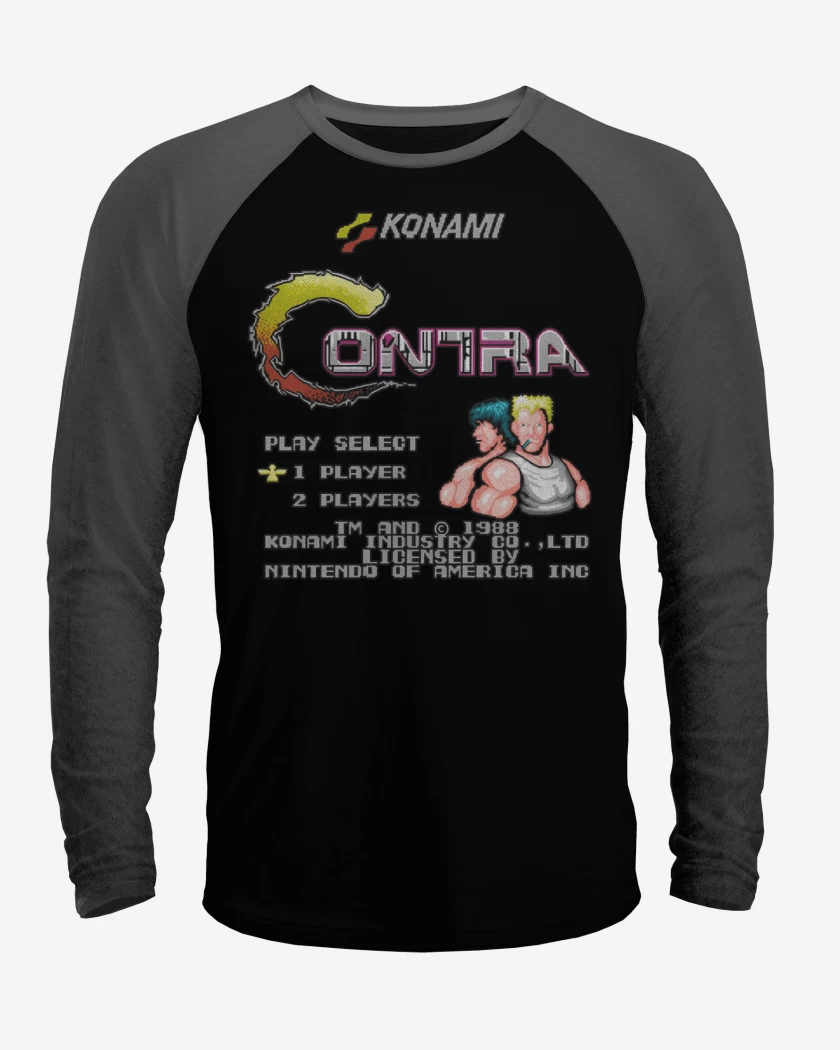 Polera Raglan Negro / Negro Heather de Contra
