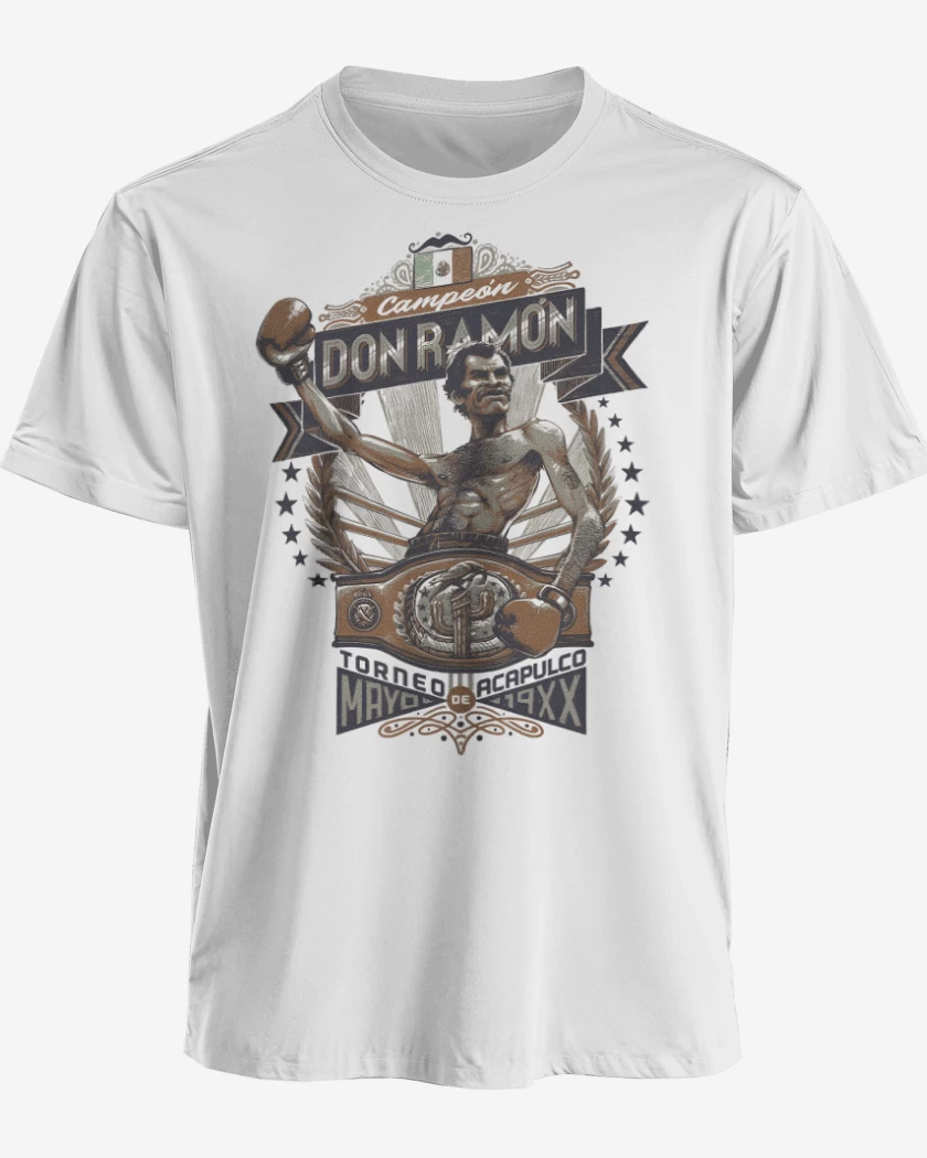 Polera premium Blanco de El mejor boxeador