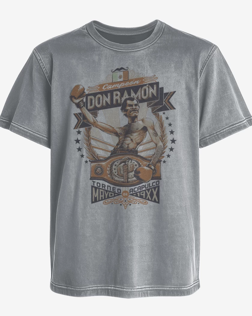 Polera desgastada Gris Melange de El mejor boxeador