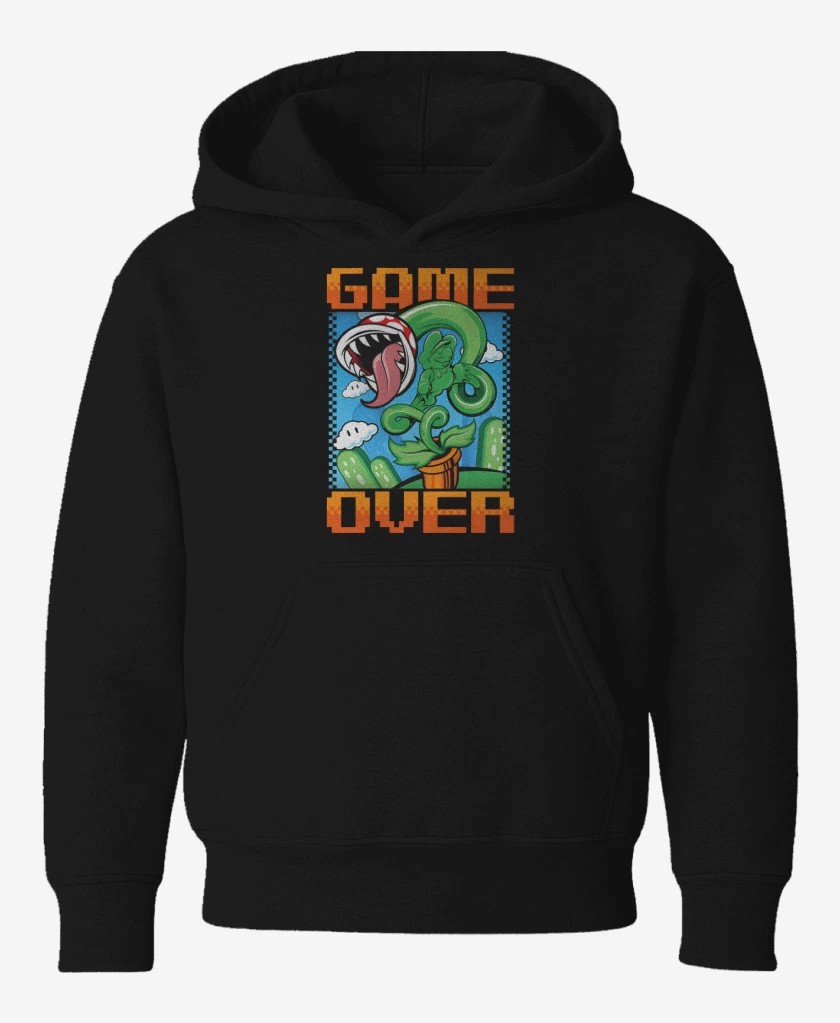 Poleron de niño Negro de Game over Bigote