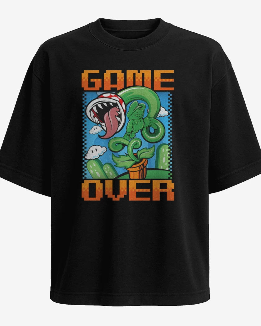 Polera Oversize Game over Bigote