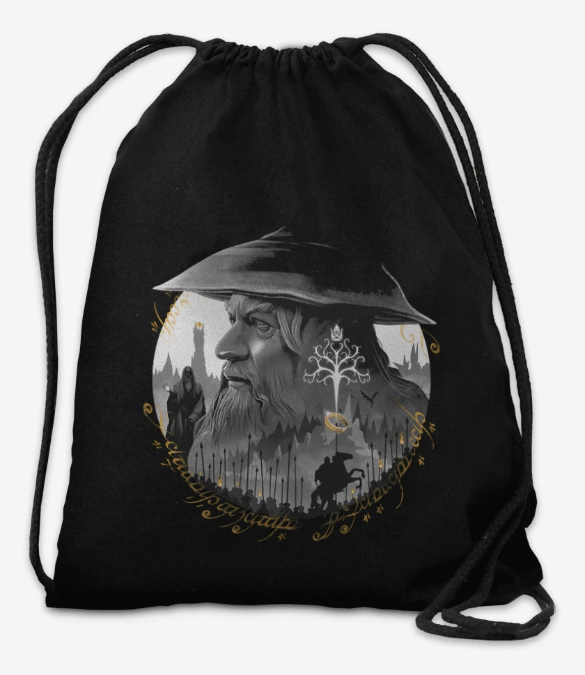 Mochila Negro de Gandalf el gris