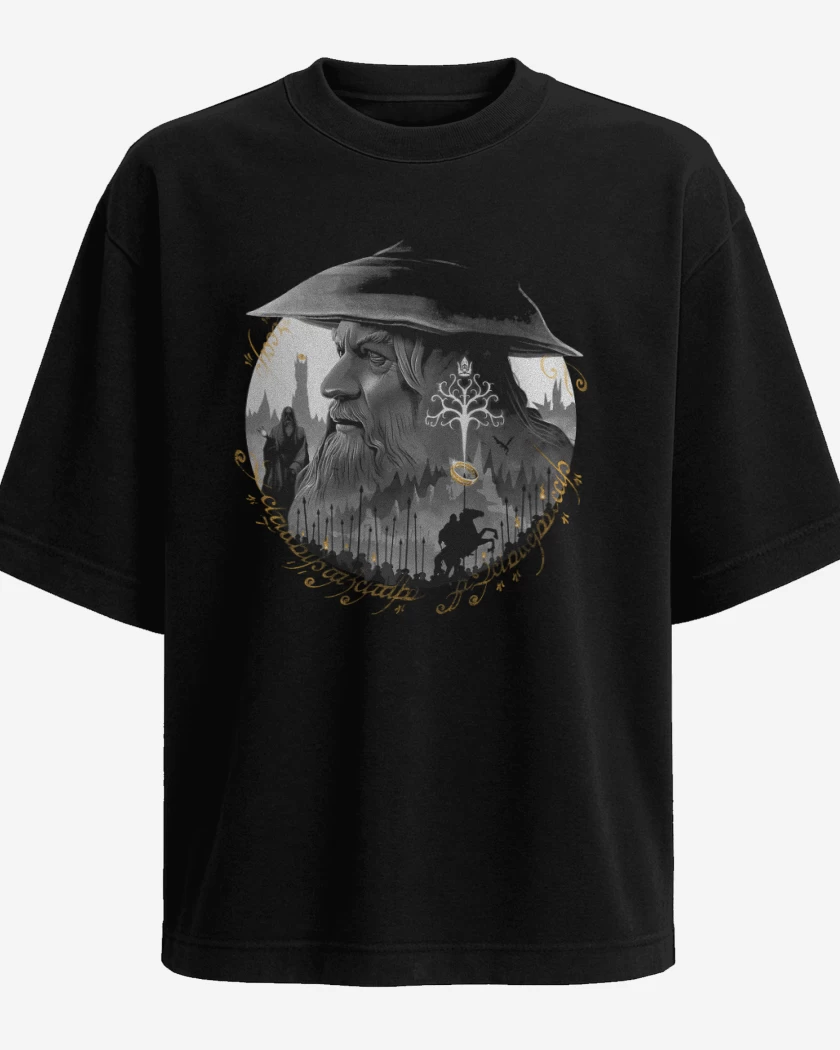 Polera Oversize Gandalf el gris