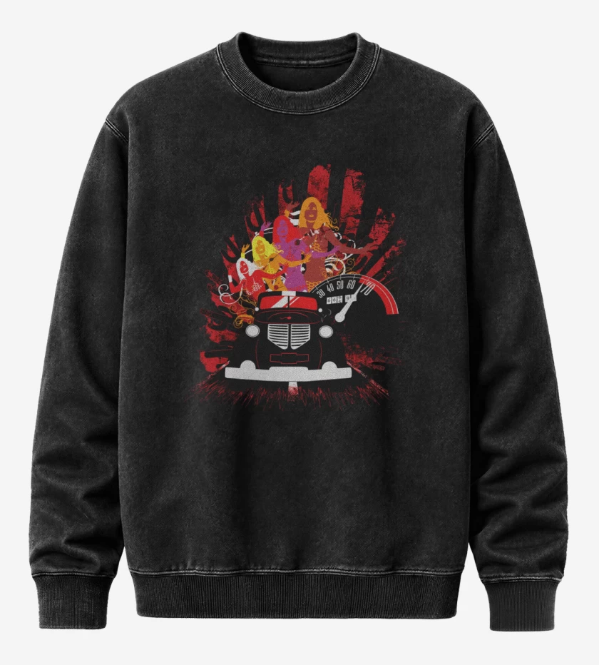 Poleron Polo Acid Wash Negro de Go with the flow