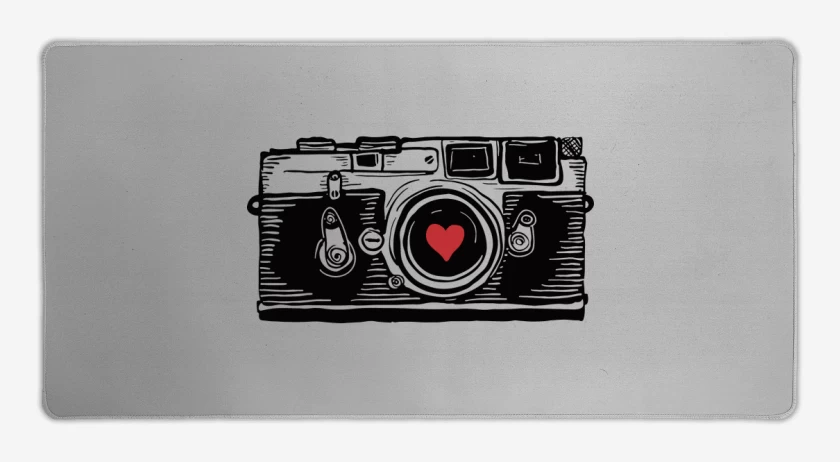Mouse pad Gamer Gris Melange de Love Camera
