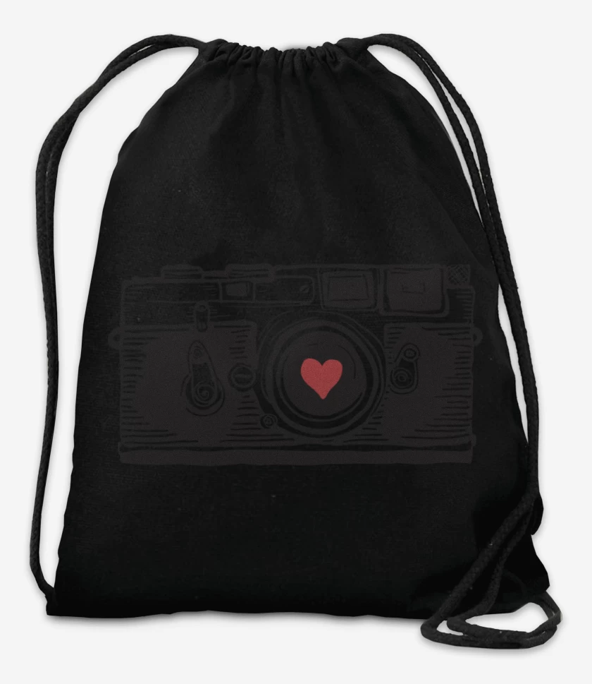 Mochila Negro de Love Camera