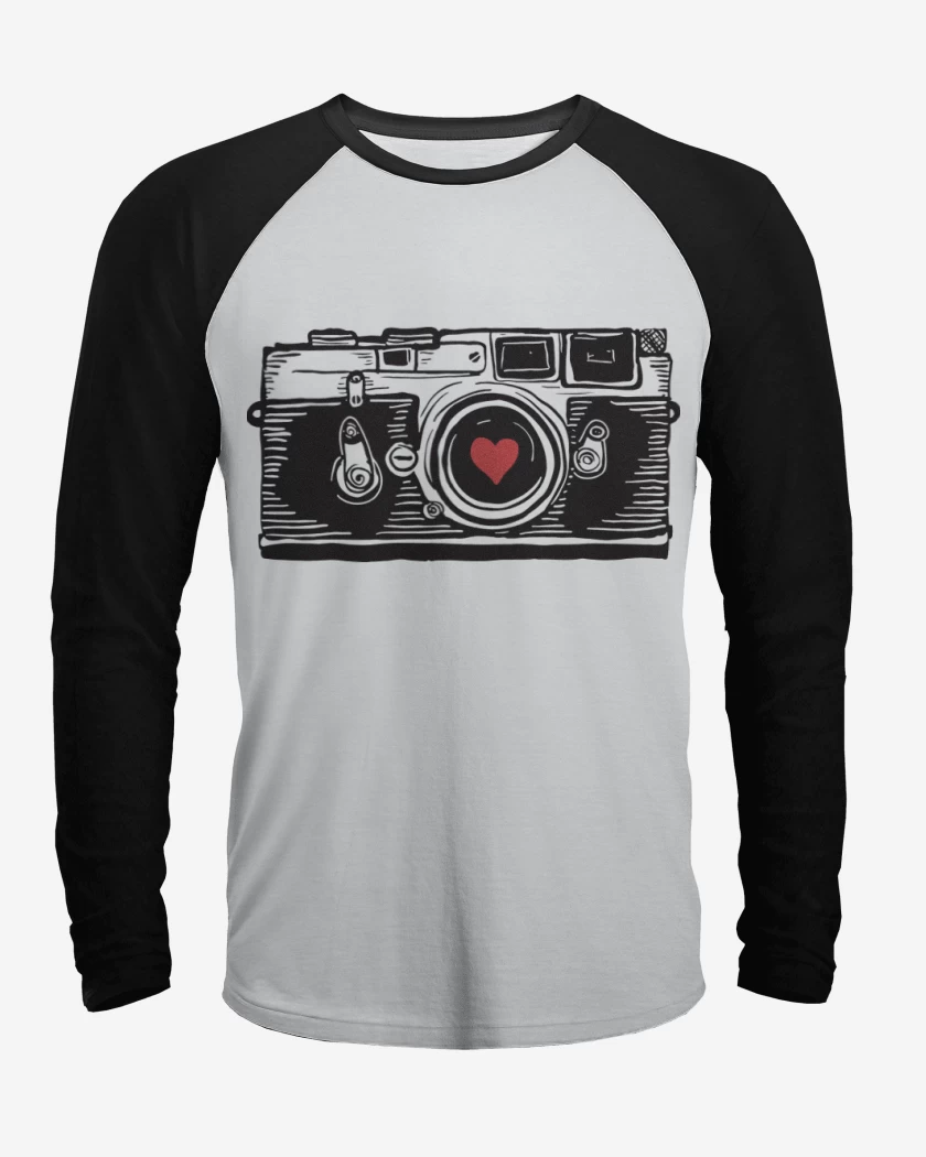 Polera Raglan Love Camera