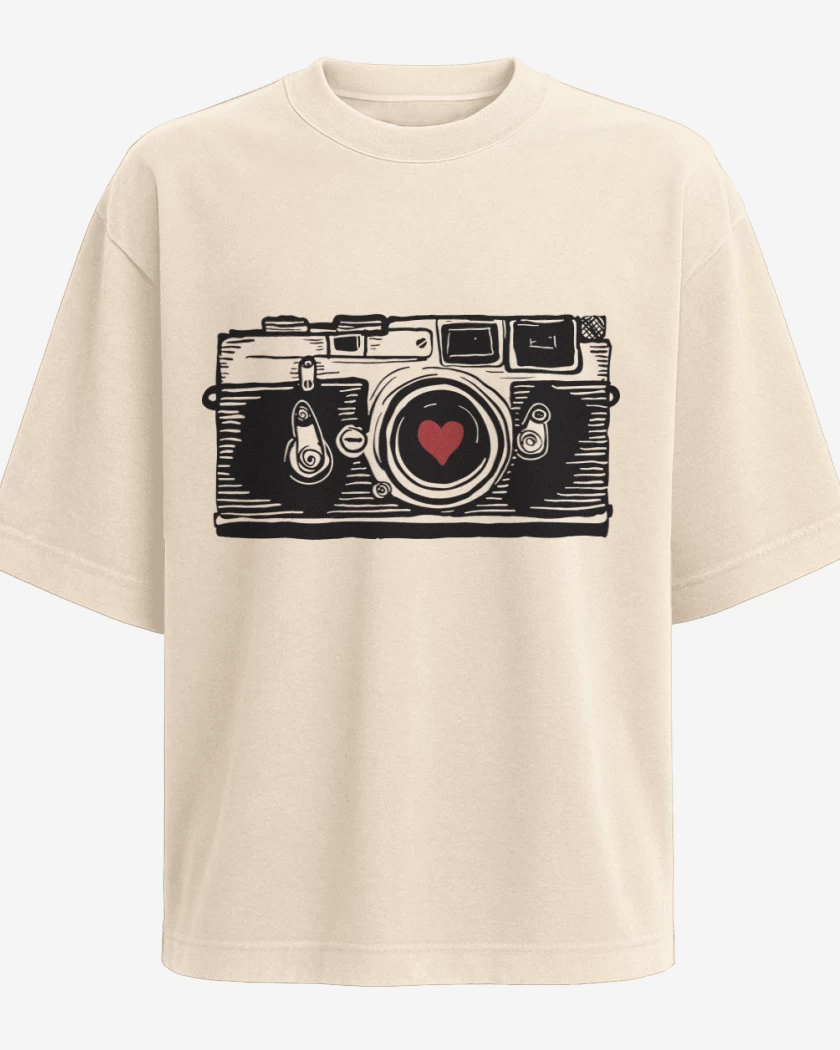 Polera Oversize Beige de Love Camera
