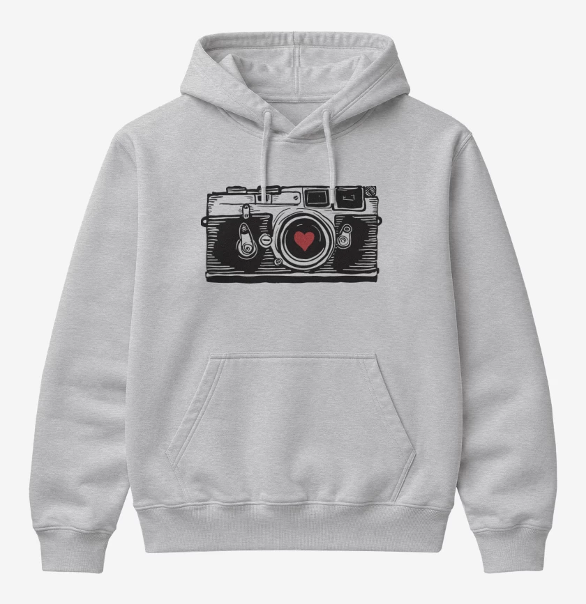 Poleron Canguro básico Gris Melange de Love Camera
