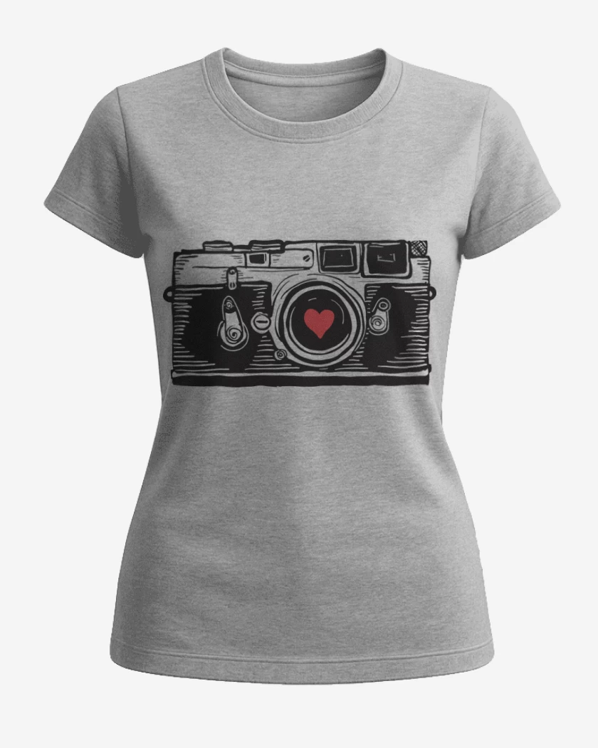 Polera de Mujer Gris Melange de Love Camera