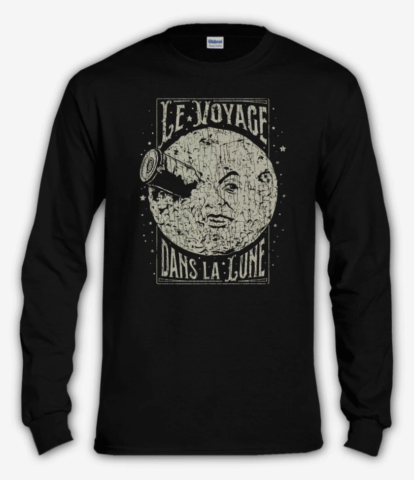 Polera manga larga Negro de Le voyage dans la lune