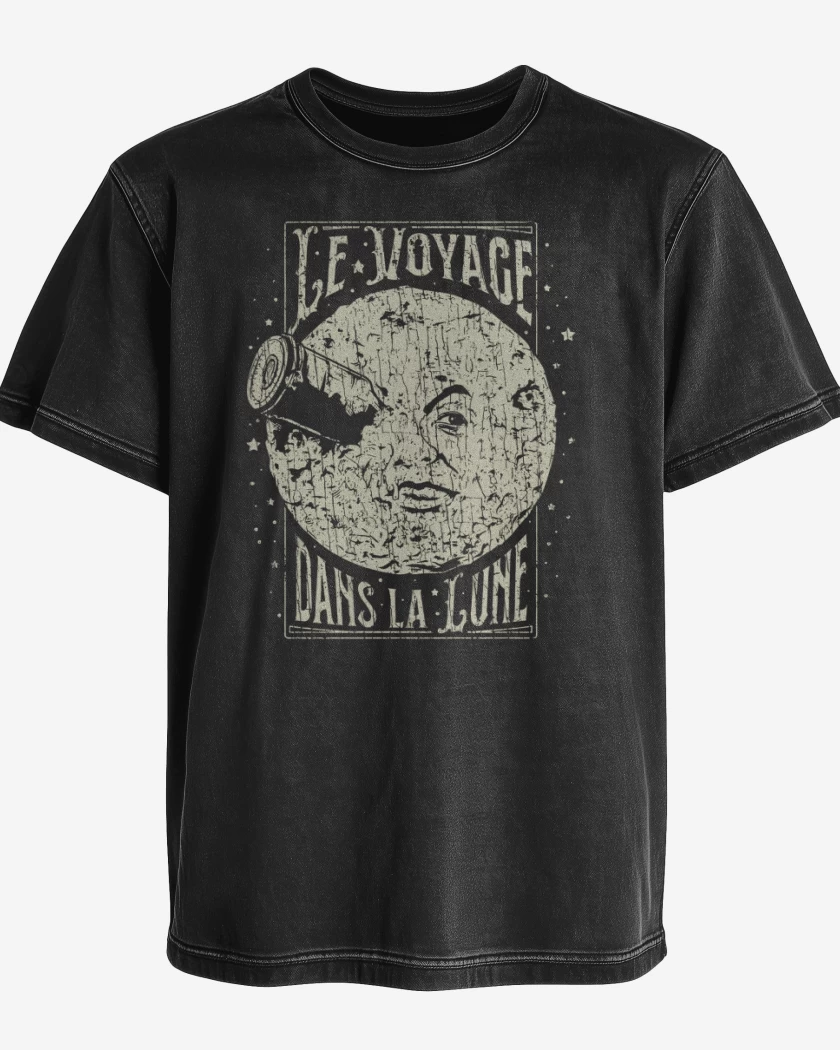 Polera desgastada Negro de Le voyage dans la lune