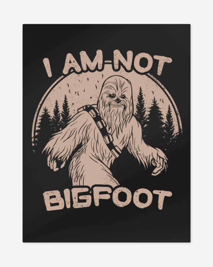 Print metalico Negro de No soy Bigfoot