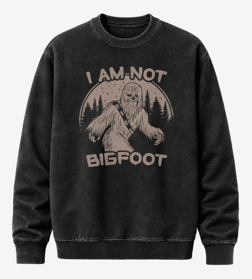 Poleron Polo Acid Wash Negro de No soy Bigfoot