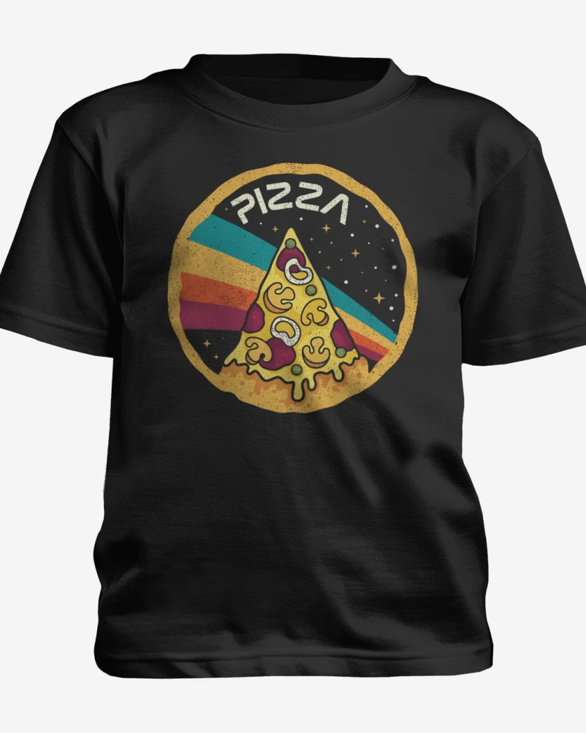 Polera de niño Negro de PizzaNasa