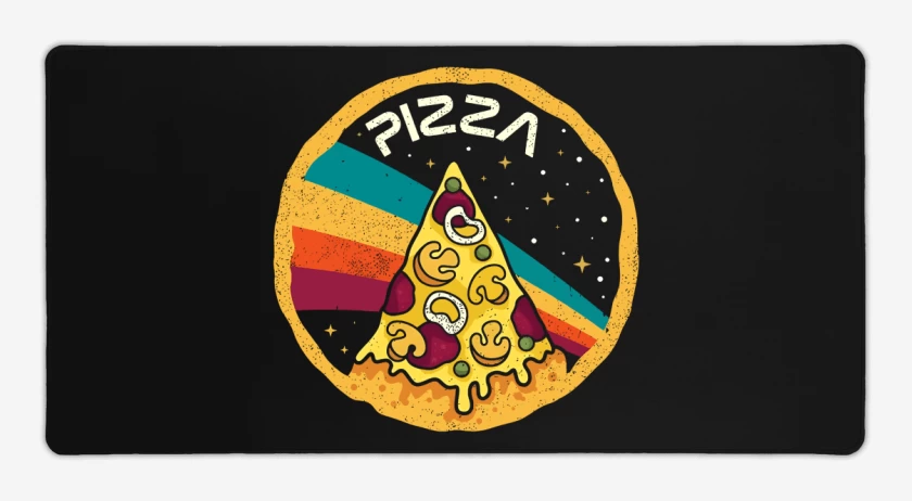 Mouse pad Gamer Negro de PizzaNasa