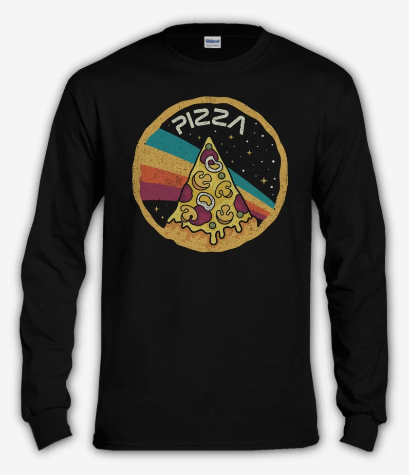 Polera manga larga Negro de PizzaNasa