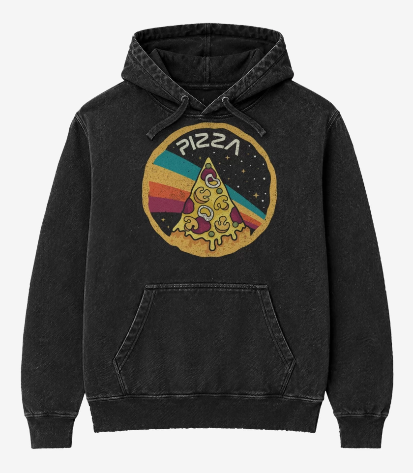 Poleron Canguro Acid Wash PizzaNasa