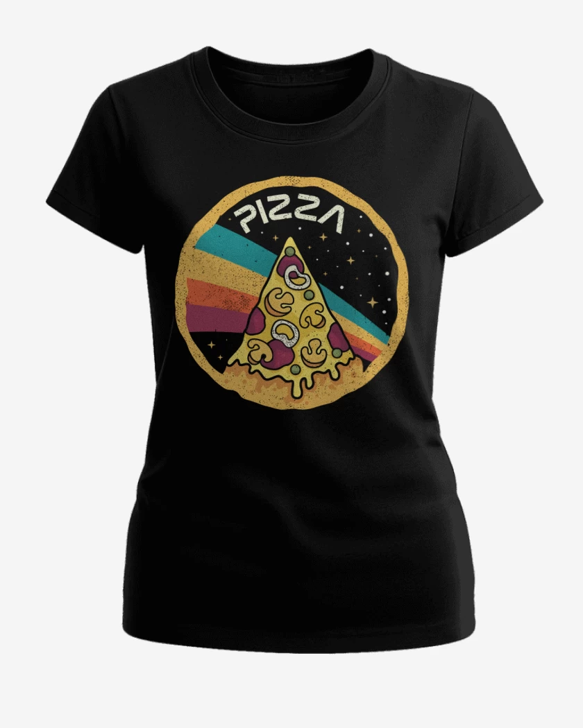 Polera de Mujer Negro de PizzaNasa