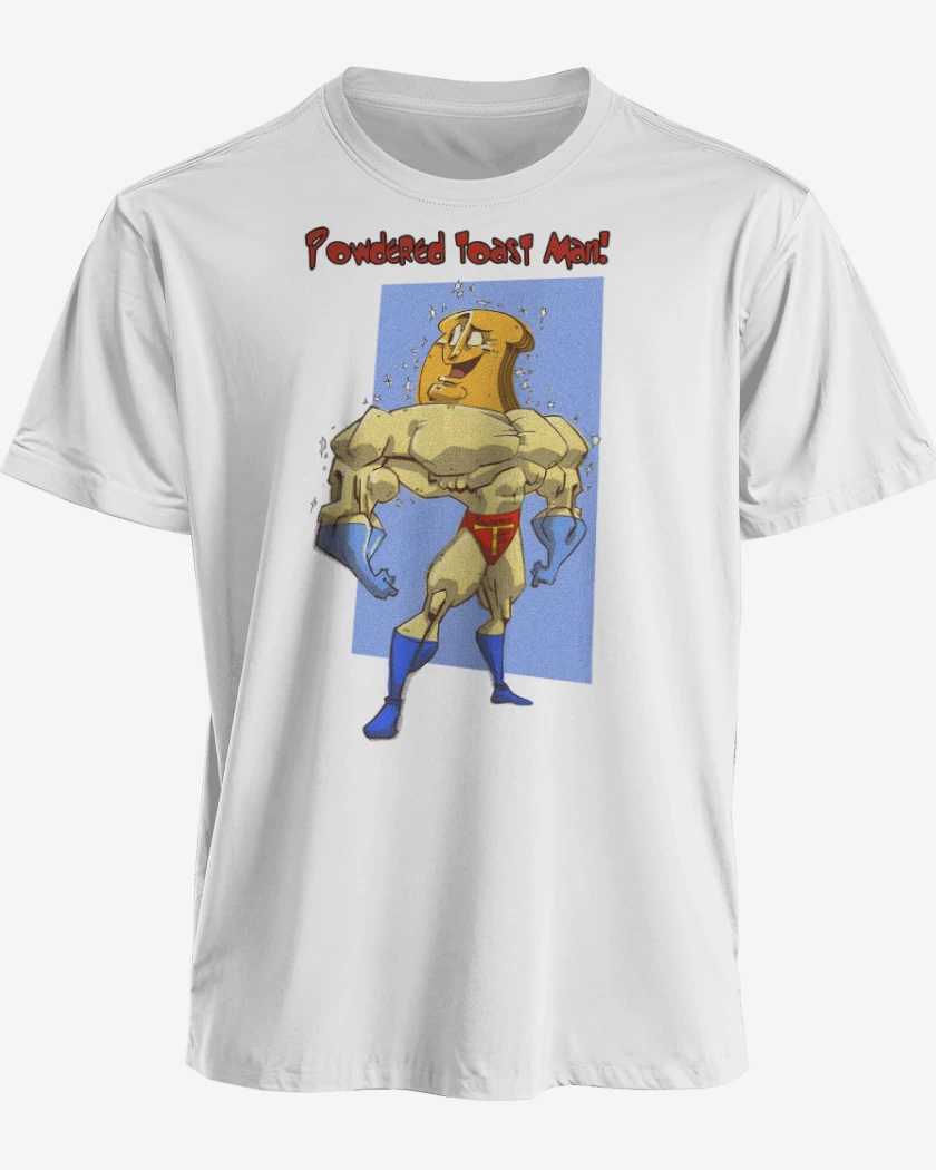 Polera premium Blanco de Powdered Toast Man