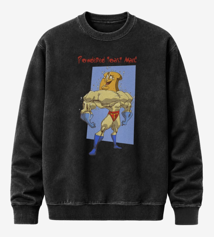 Poleron Polo Acid Wash Negro de Powdered Toast Man
