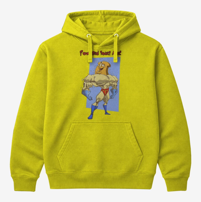 Polerón Canguro Amarillo de Powdered Toast Man