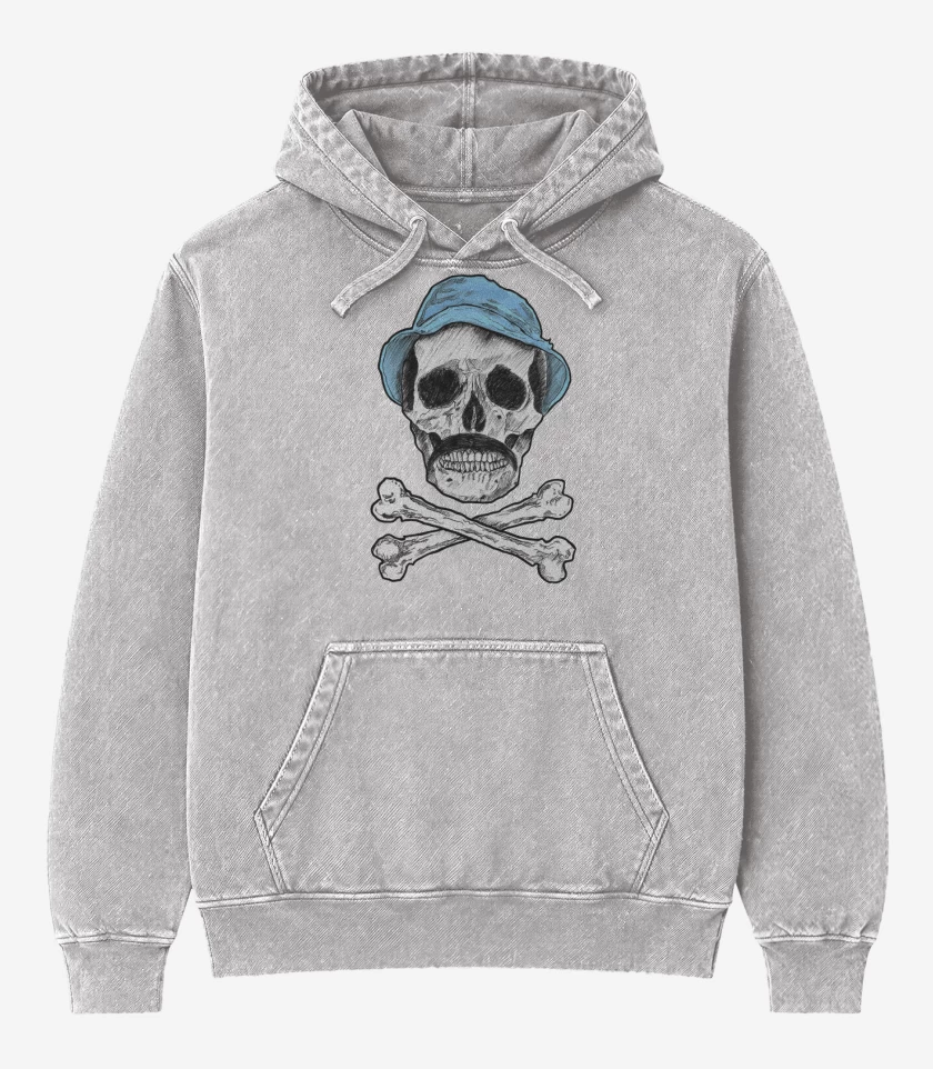 Poleron Canguro Acid Wash Gris Melange de Significa PE LI GRO