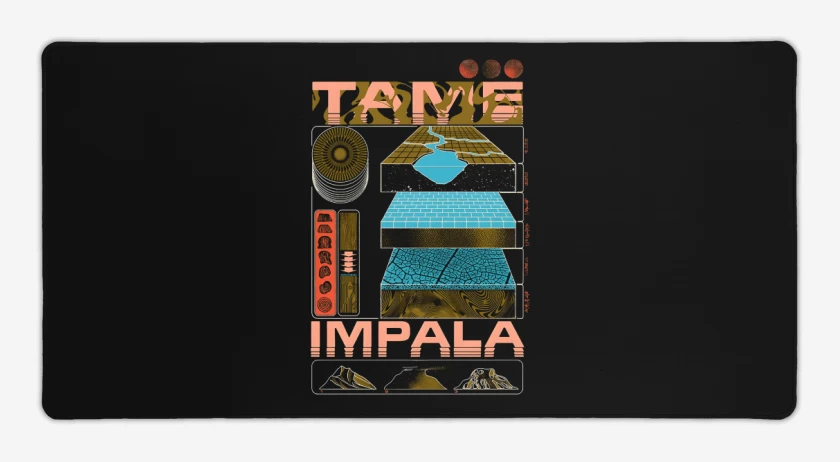 Mouse pad Gamer Negro de Tame Impala