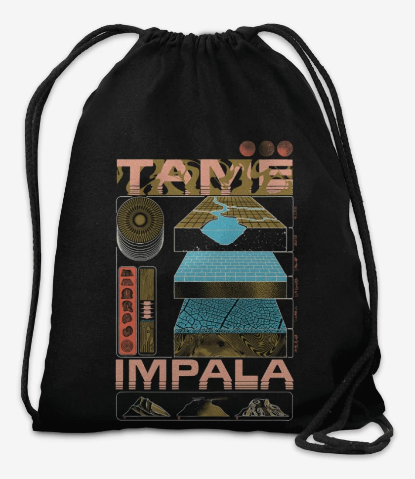Mochila Negro de Tame Impala