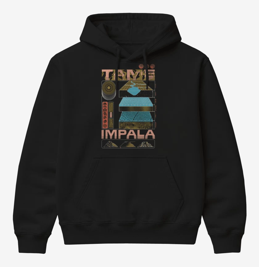 Poleron Canguro básico Negro de Tame Impala