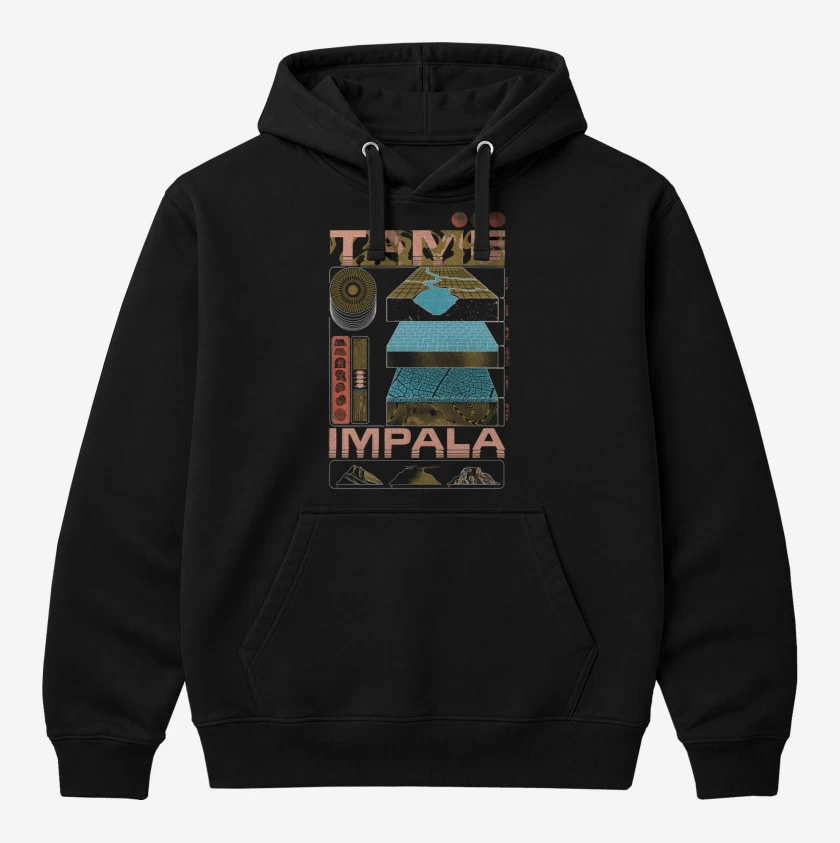 Polerón Canguro Negro de Tame Impala