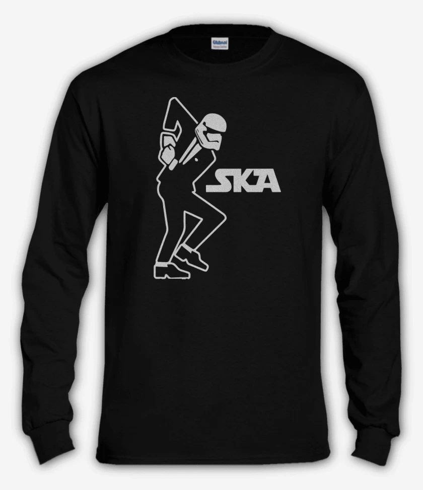 Polera manga larga Negro de Ska