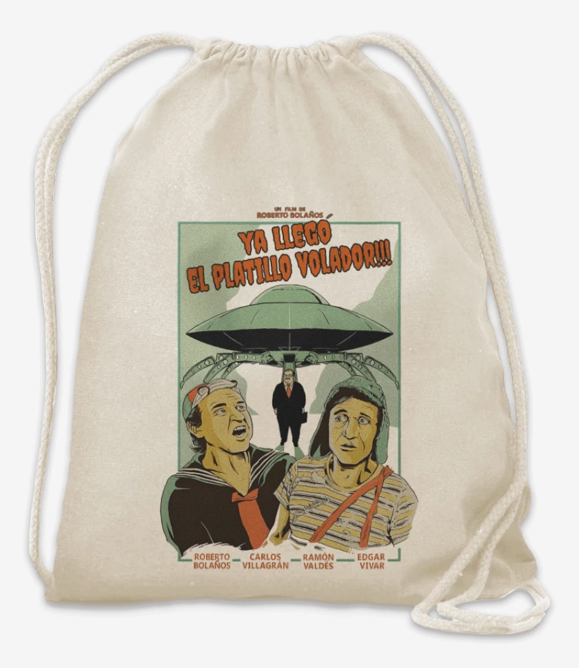 Mochila Blanco de Ya llegó el platillo volador