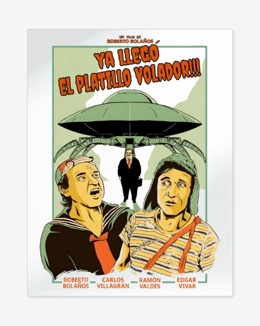 Print metalico Ya llegó el platillo volador