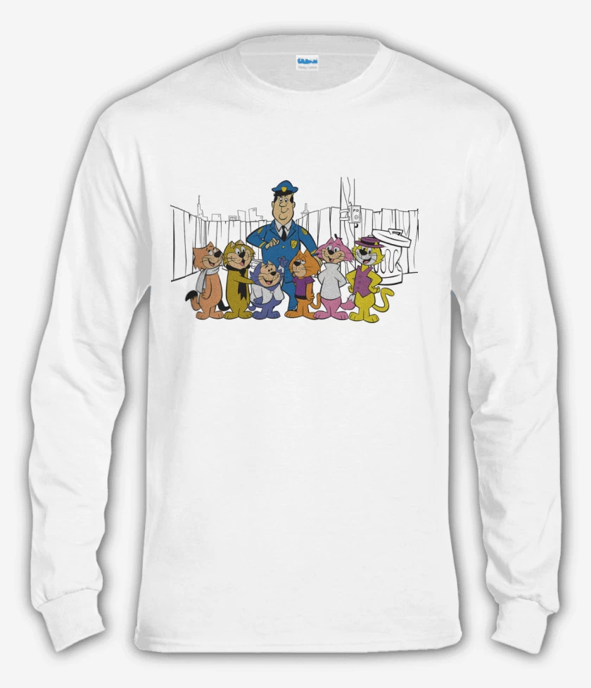 Polera manga larga Blanco de Don Gato y su Pandilla