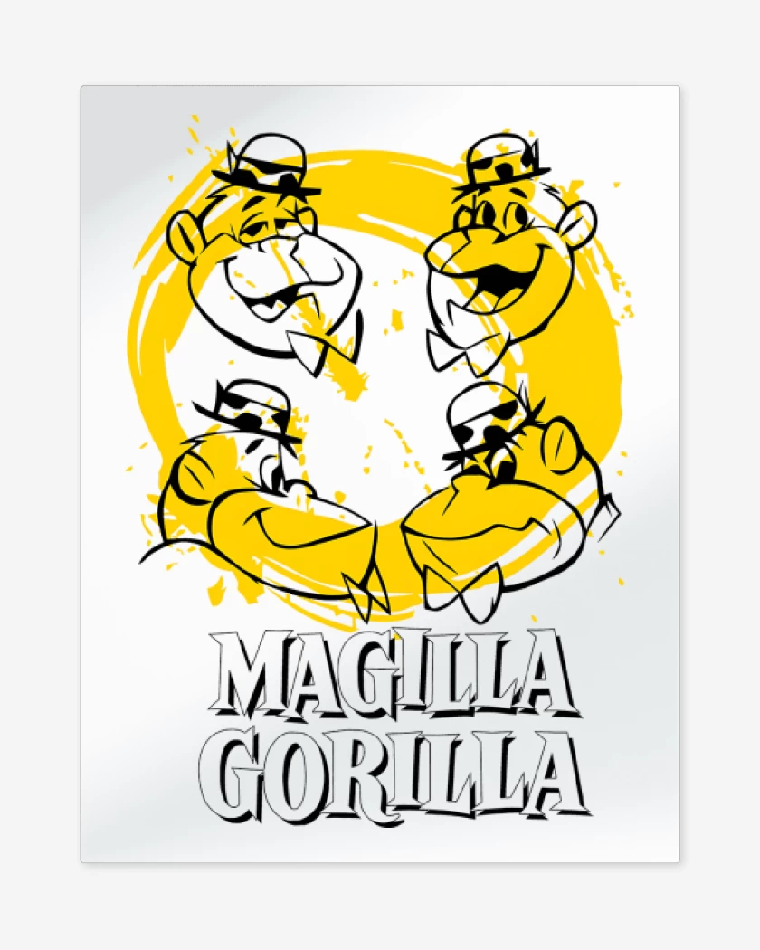 Print metalico Blanco de Magilla Gorilla