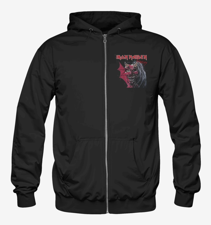 Poleron Canguro con cierre Negro de Purgatory