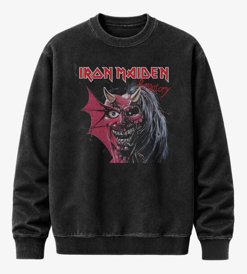 Poleron Polo Acid Wash Negro de Purgatory