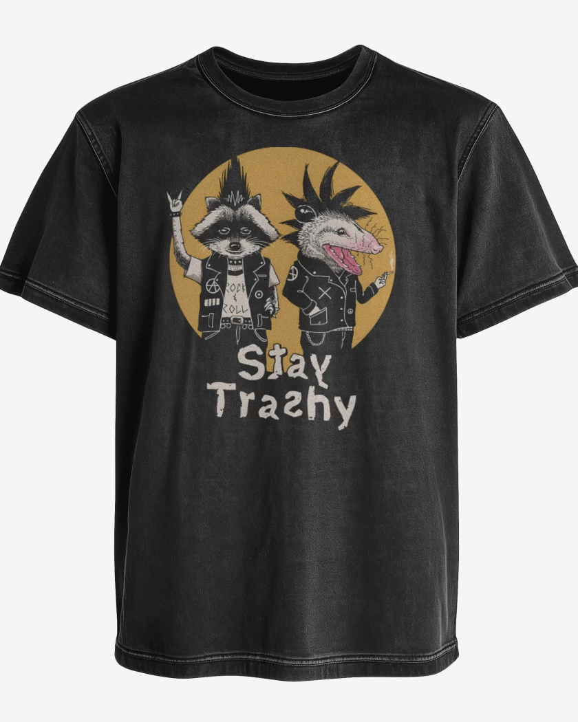 Polera desgastada Negro de Stay Trashy