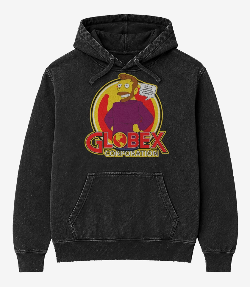 Poleron Canguro Acid Wash Negro de Globex Corporation