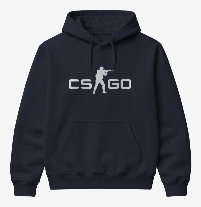 Poleron Canguro básico Azul Marino de Cs Go