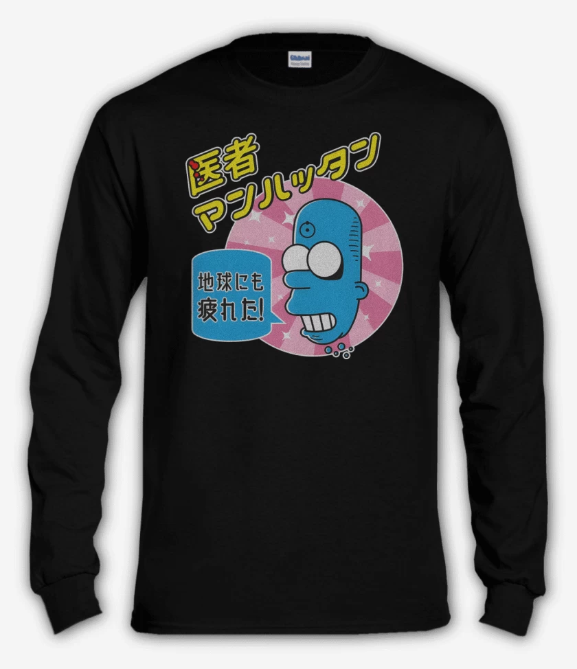 Polera manga larga Negro de Mr. Manhattan  