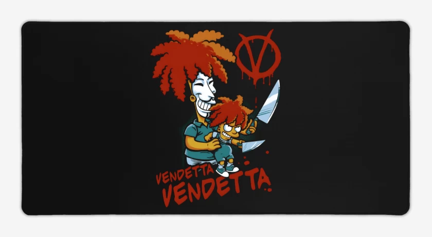 Mouse pad Gamer Negro de Vendetta Vendetta