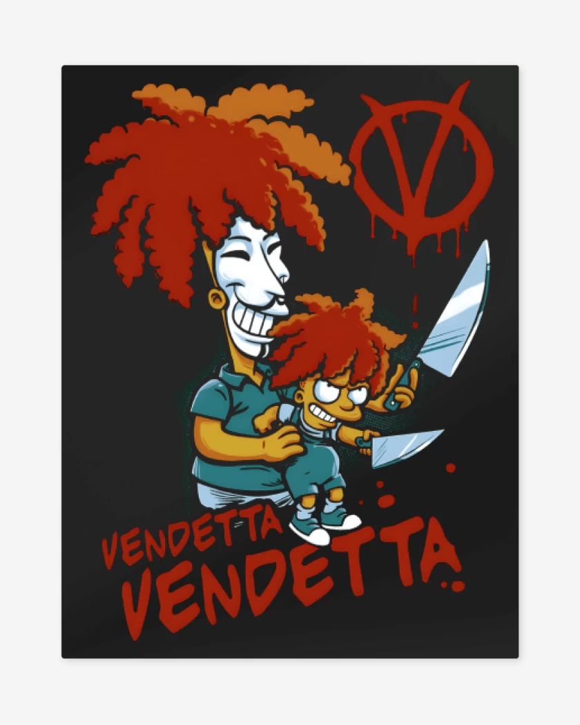 Print metalico Negro de Vendetta Vendetta