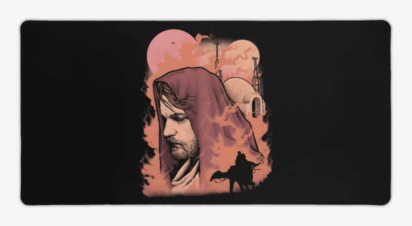 Mouse pad Gamer Negro de Kenobi Hello There
